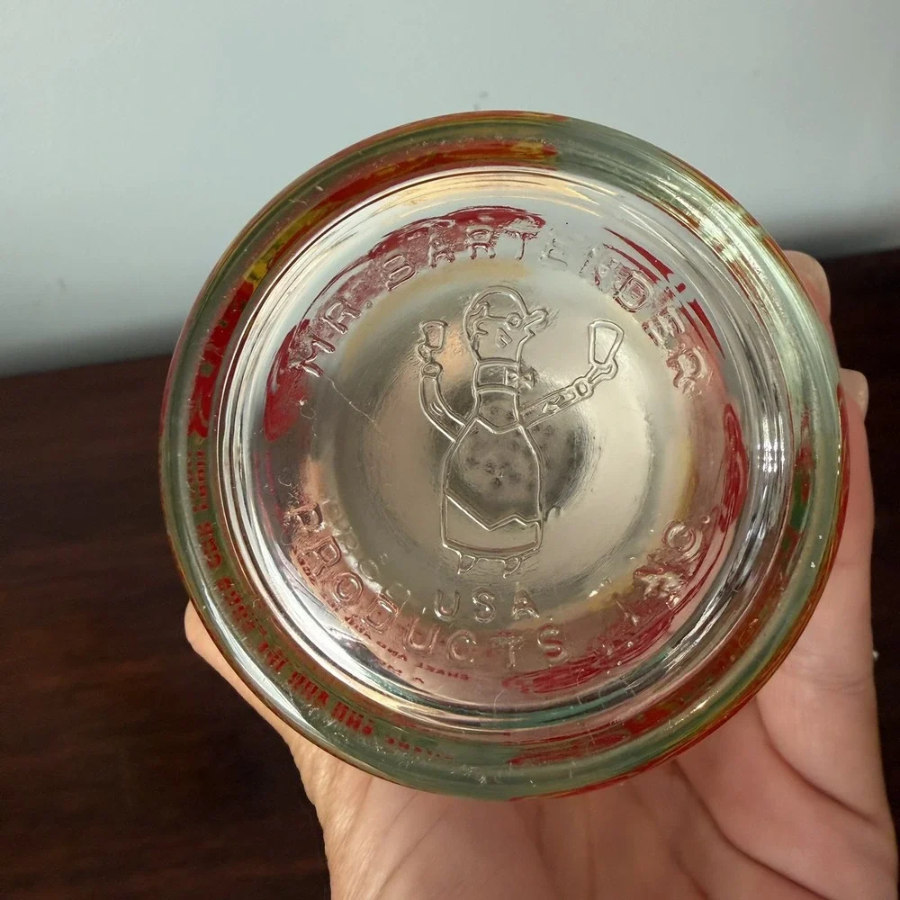 VINTAGE Mr Bartender Cocktail SHAKER w/Recipes - Limes, Lemons, Cherries